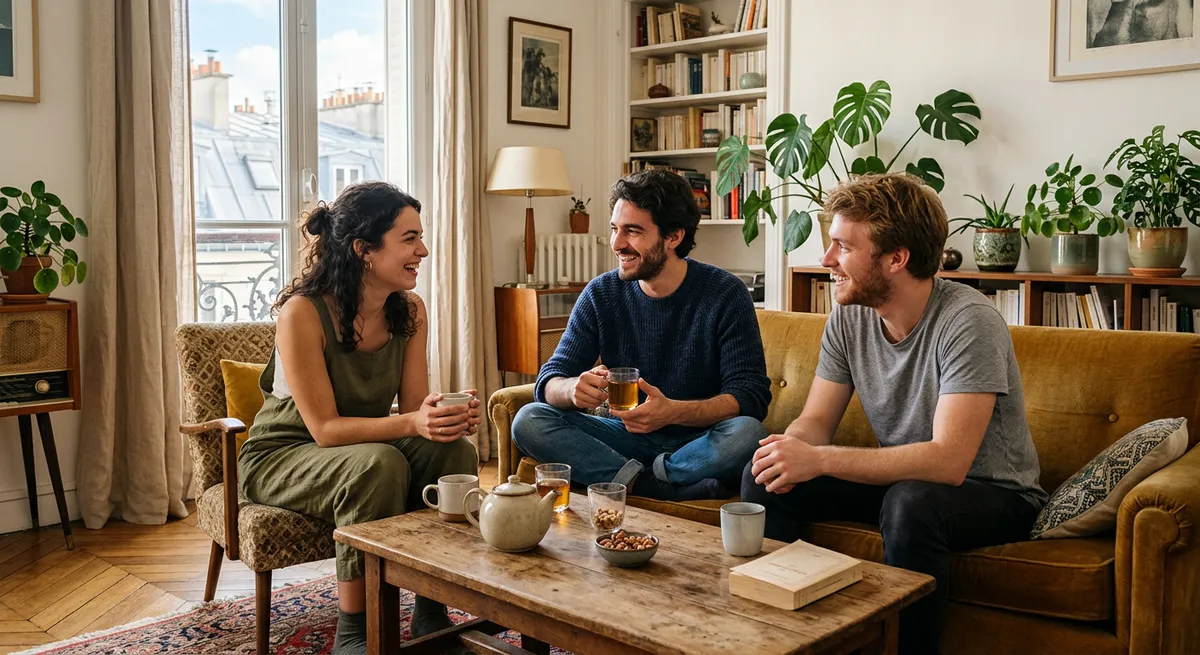 Colocataires en colocation parisienne couverts par une GLI